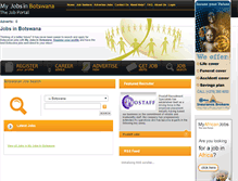 Tablet Screenshot of myjobsinbotswana.com